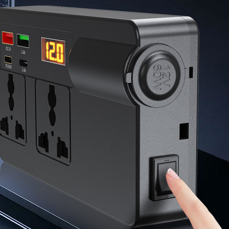 🔥Solange der Vorrat reicht 40 % Rabatt!🎉Tragbarer Auto Wechselrichter 12V/24V zu 220V mit Digitaldisplay