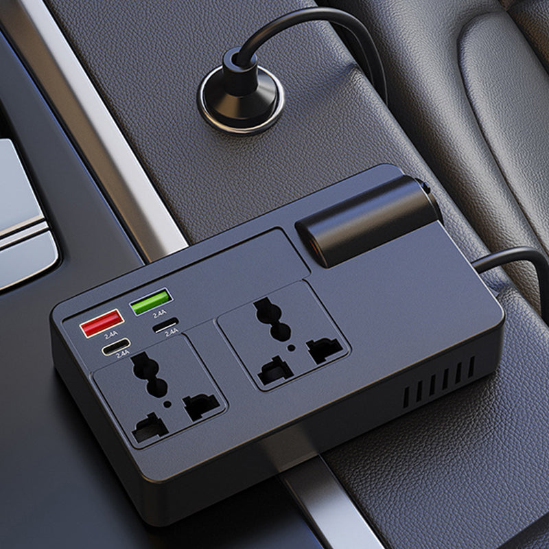 🔥Solange der Vorrat reicht 40 % Rabatt!🎉Tragbarer Auto Wechselrichter 12V/24V zu 220V mit Digitaldisplay