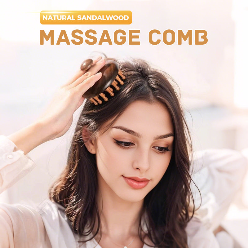 Massagekamm aus natürlichem Sandelholz