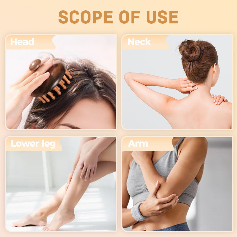 Massagekamm aus natürlichem Sandelholz