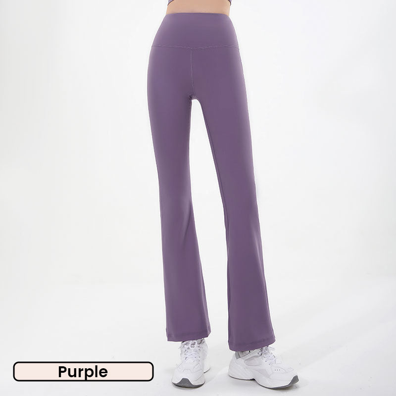 Dünne, schnelltrocknende Yoga-Hose mit hoher Taille und Glockenboden