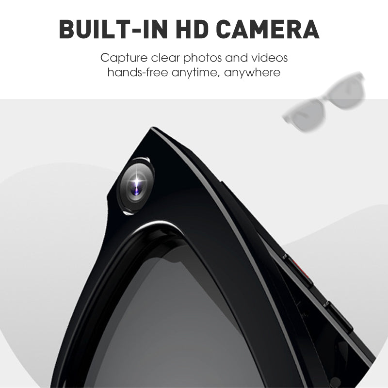 KI-Smart-Brille mit ChatGPT, 8-MP-Kamera und HD 1200P 4K-Videoaufzeichnung, Echtzeitübersetzung in über 160 Sprachen, Bluetooth 5.4, HiFi-Audio- und Musiksteuerung, intelligente Sonnenbrille mit Videoaufzeichnung für unterwegs