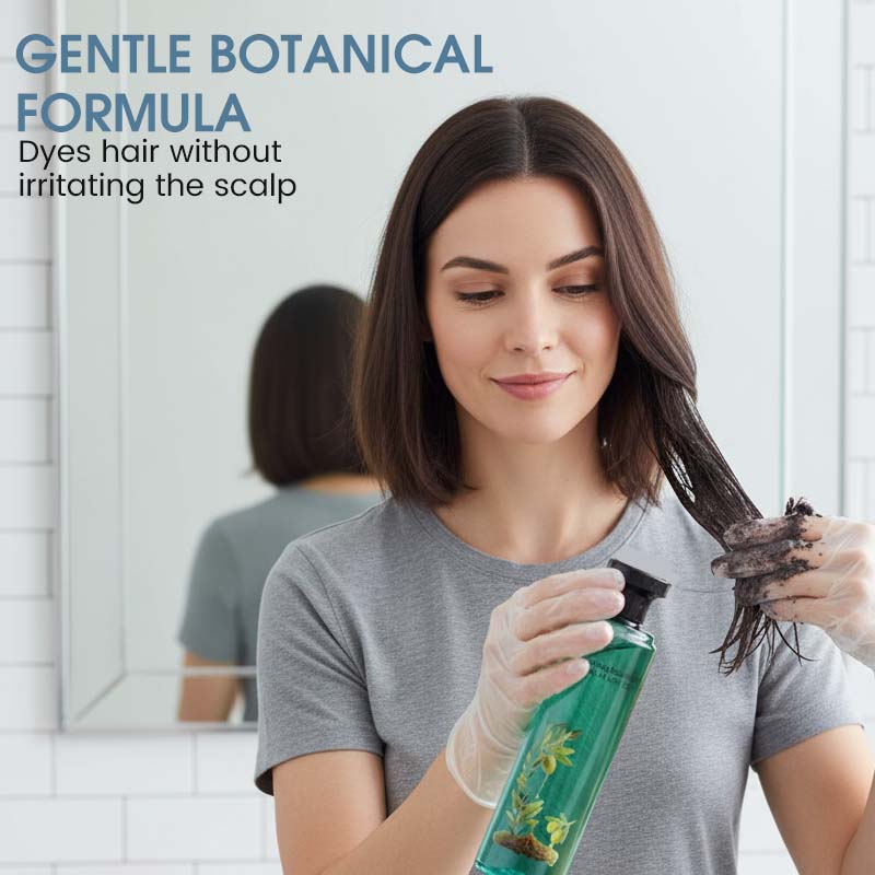 🌿 50% RABATT JETZT! 🔥 Langlebige Haarfarbe mit Ätherischen Ölen - Sanft zur Kopfhaut & Strahlender Glanz, perfekt für Natürliche Grauabdeckung ✨
