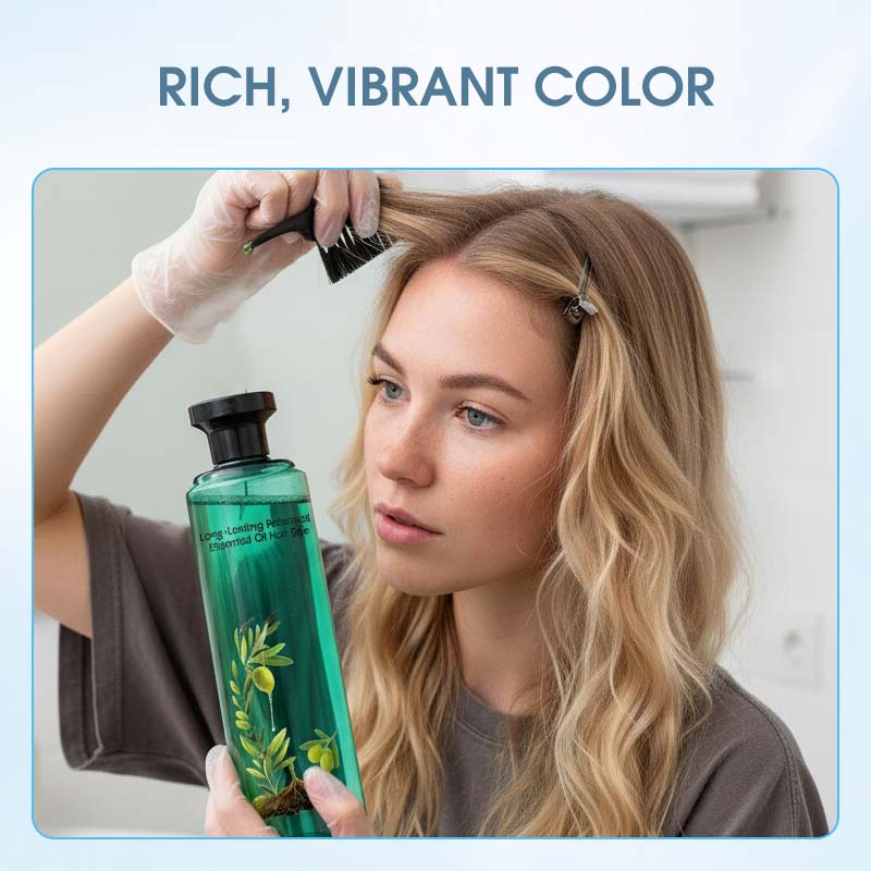 🌿 50% RABATT JETZT! 🔥 Langlebige Haarfarbe mit Ätherischen Ölen - Sanft zur Kopfhaut & Strahlender Glanz, perfekt für Natürliche Grauabdeckung ✨