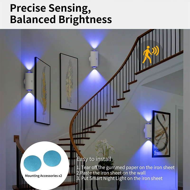 💡 50% RABATT! 🎄 USB-Aufladbares LED-Nachtlicht mit Bewegungssensor – RGB-Farbverlauf, Dimmbar & Magnetisch Für Eingangsbereich, Nachttisch, Schreibtisch & Schrank 🌈