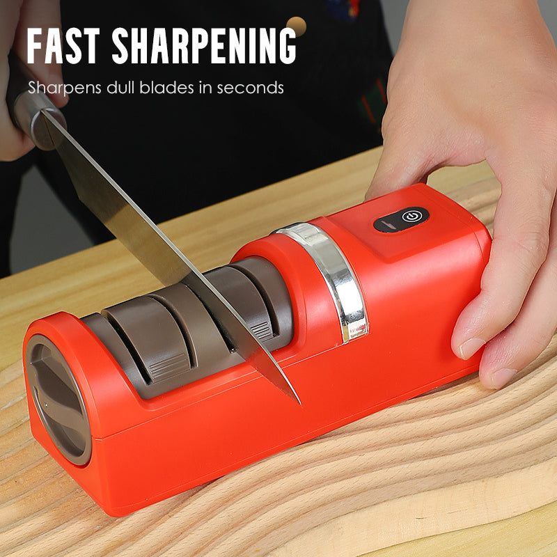 🔪⚡ Automatischer Küchenmesserschärfer: 3-Stufen-Schärfsystem für rasche, schonende Schärfung ✨🗜️ Kompaktes Design – einfach, sicher & langlebig.