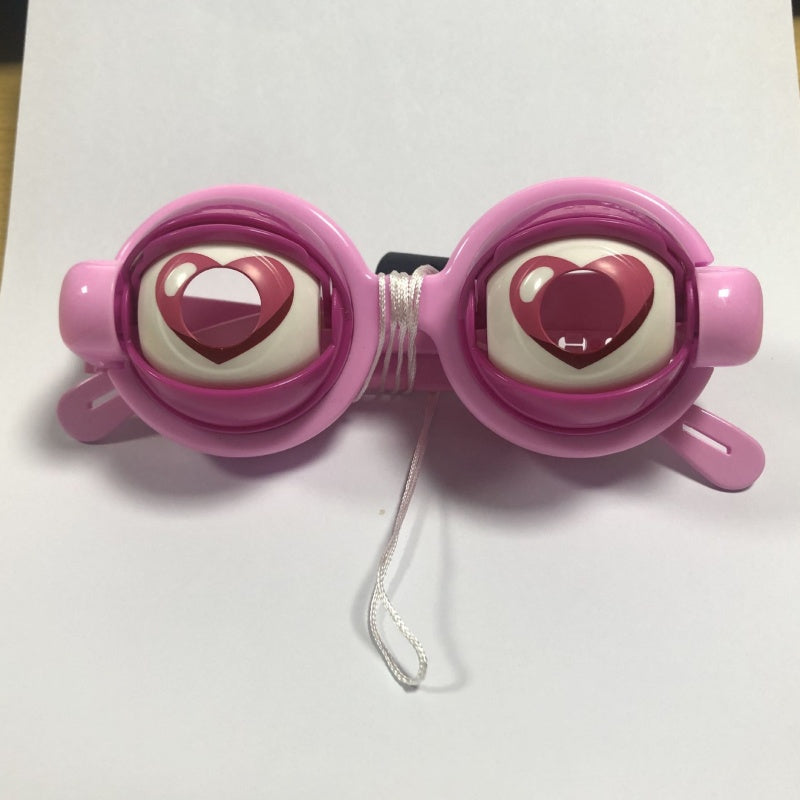 Lustige Kinder-Brille mit Zugschnur und Blinzel-Effekt