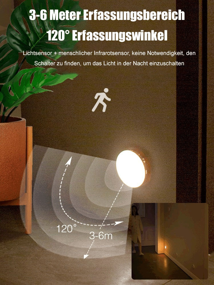 Magnetisches Nachtlicht mit Induktion des menschlichen Körpers