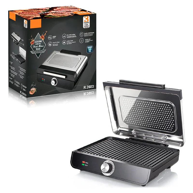 ⏳Limitiertes Angebot⏰Rauchfreier Indoor-Grill 2200 W mit Antihaftbeschichtung🥩