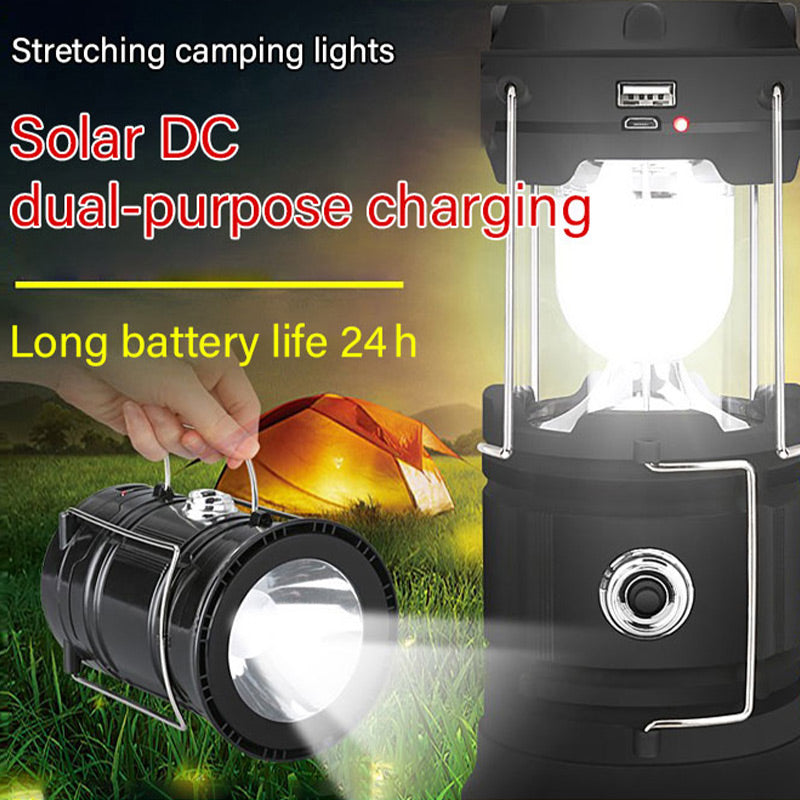 🏕️ JETZT 50% RABATT! 🔦 Solarbetriebene, ausziehbare Campinglampe – 2-in-1-Schreibtischlampe & Taschenlampe – Perfekt für Abenteuer ☀️