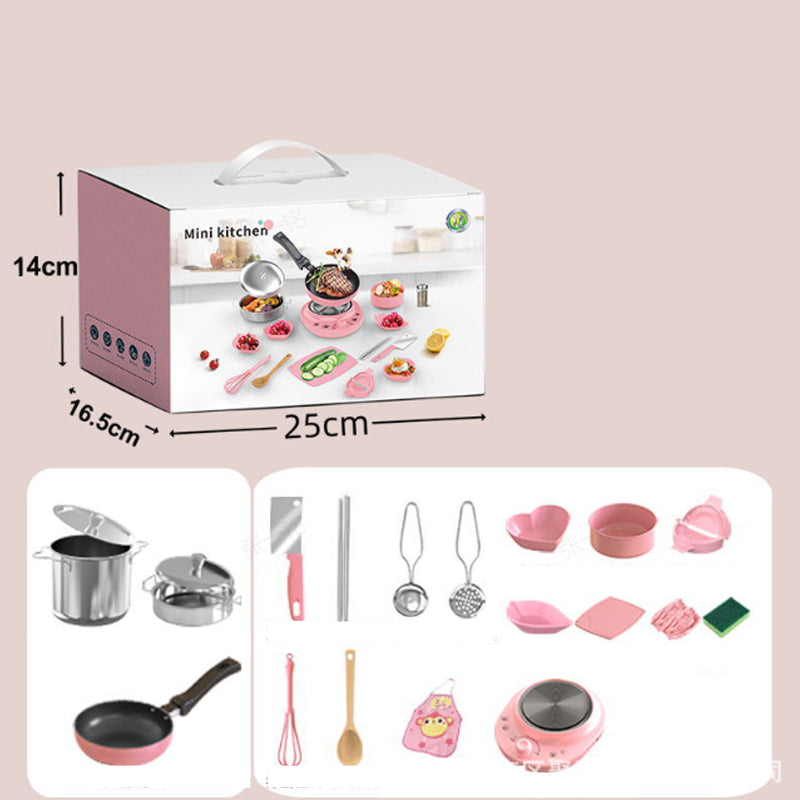 [Bestes Geschenk für Kinder] Mini-Küchen-Kochspielzeug für Kinder – 22-teiliges Set