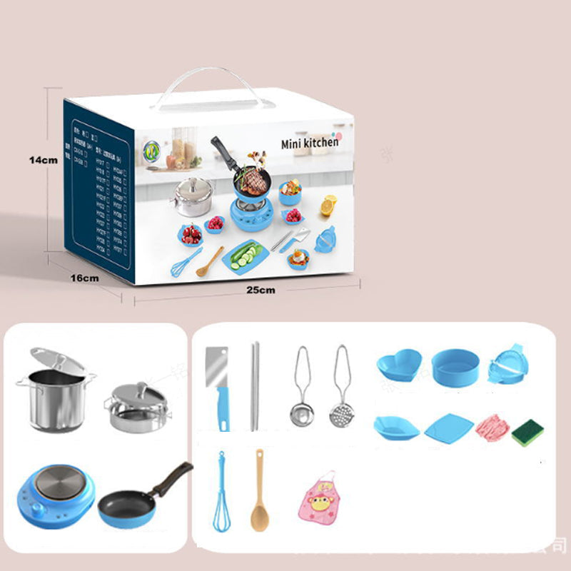 [Bestes Geschenk für Kinder] Mini-Küchen-Kochspielzeug für Kinder – 22-teiliges Set