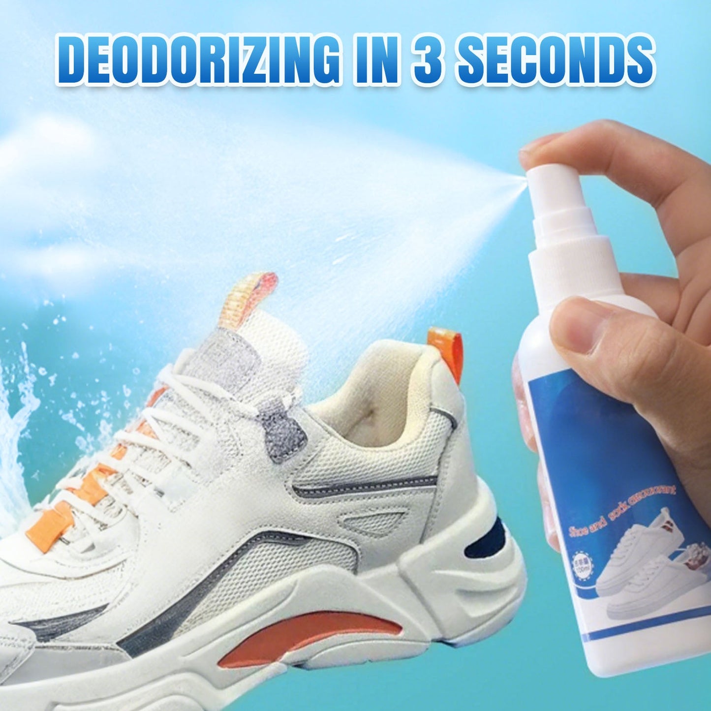 Antibakterielles, schnell trocknendes Deodorant-Spray für Schuhe und Socken