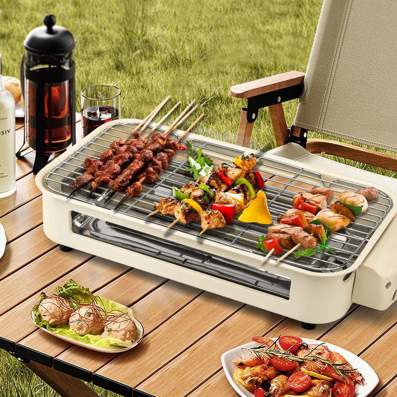 🍖 Großer, vielseitiger, rauchfreier Elektrogrill mit abnehmbaren Teilen