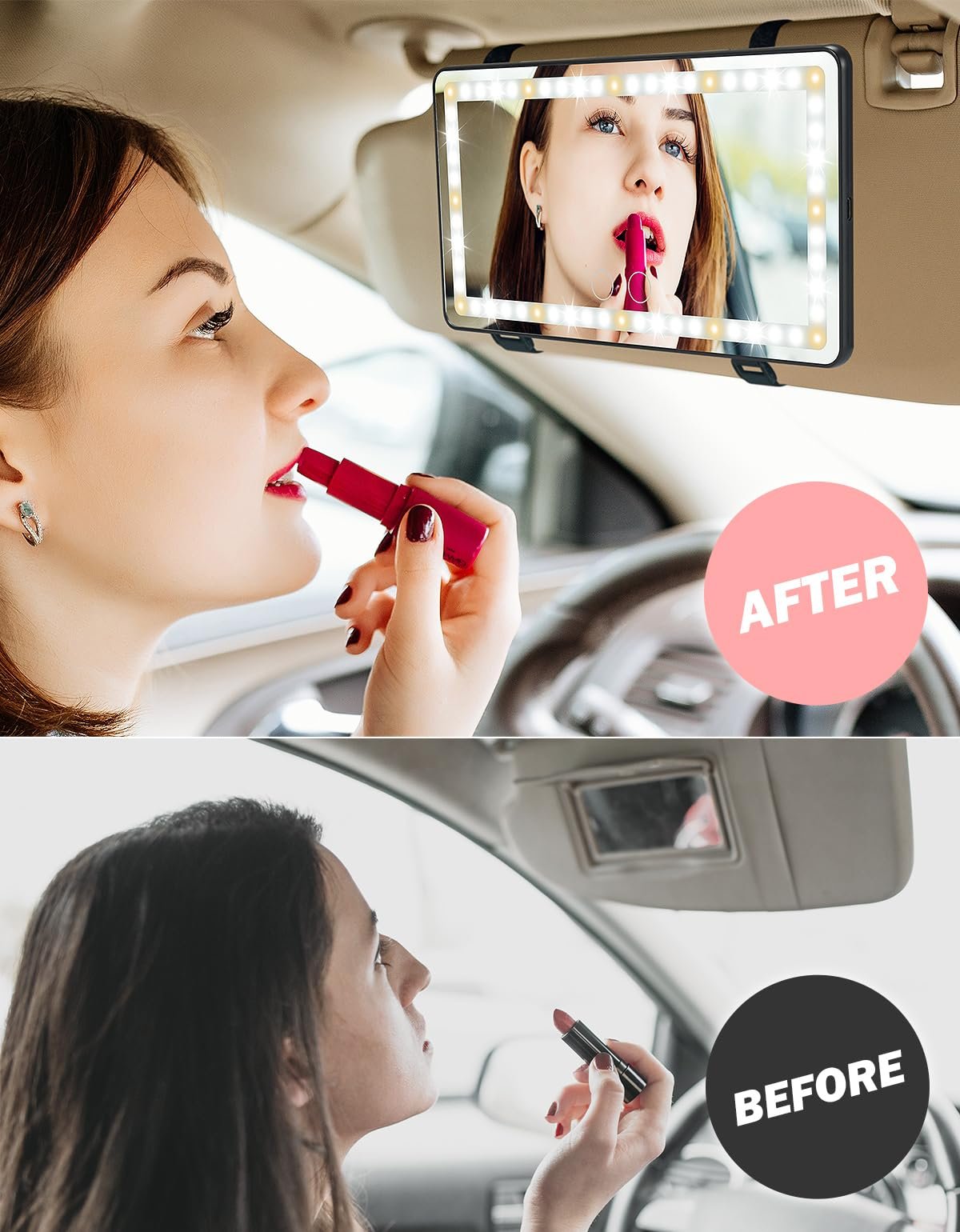 🔥 SOMMER-HITZE-VERKAUF - 50% RABATT 🔥 Make-up Spiegel fürs Sonnenvisier