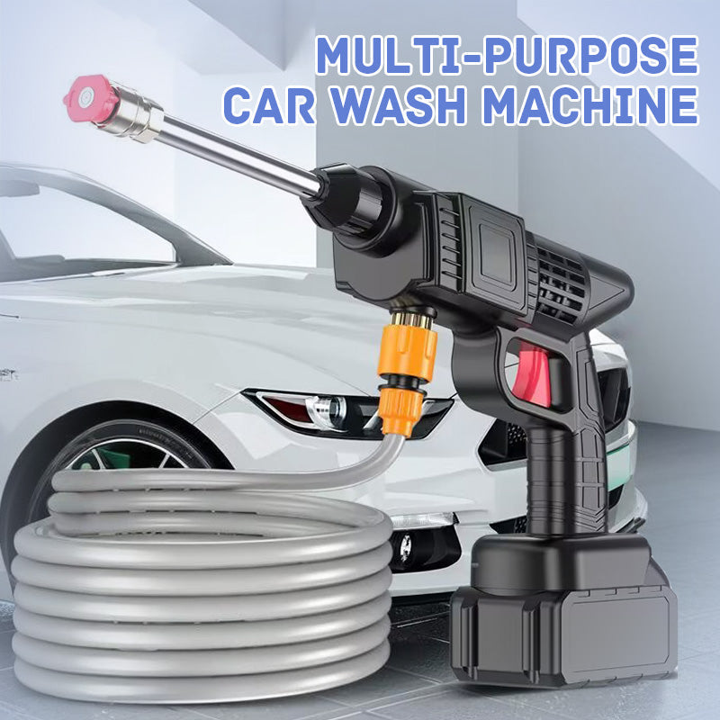 🚗 💦 Akku Hochdruckreiniger 30bar – 2X3000mAh, 180° Verstellbare Düse & 5m Schlauch für Auto, Terrasse und Bewässerung 🔋