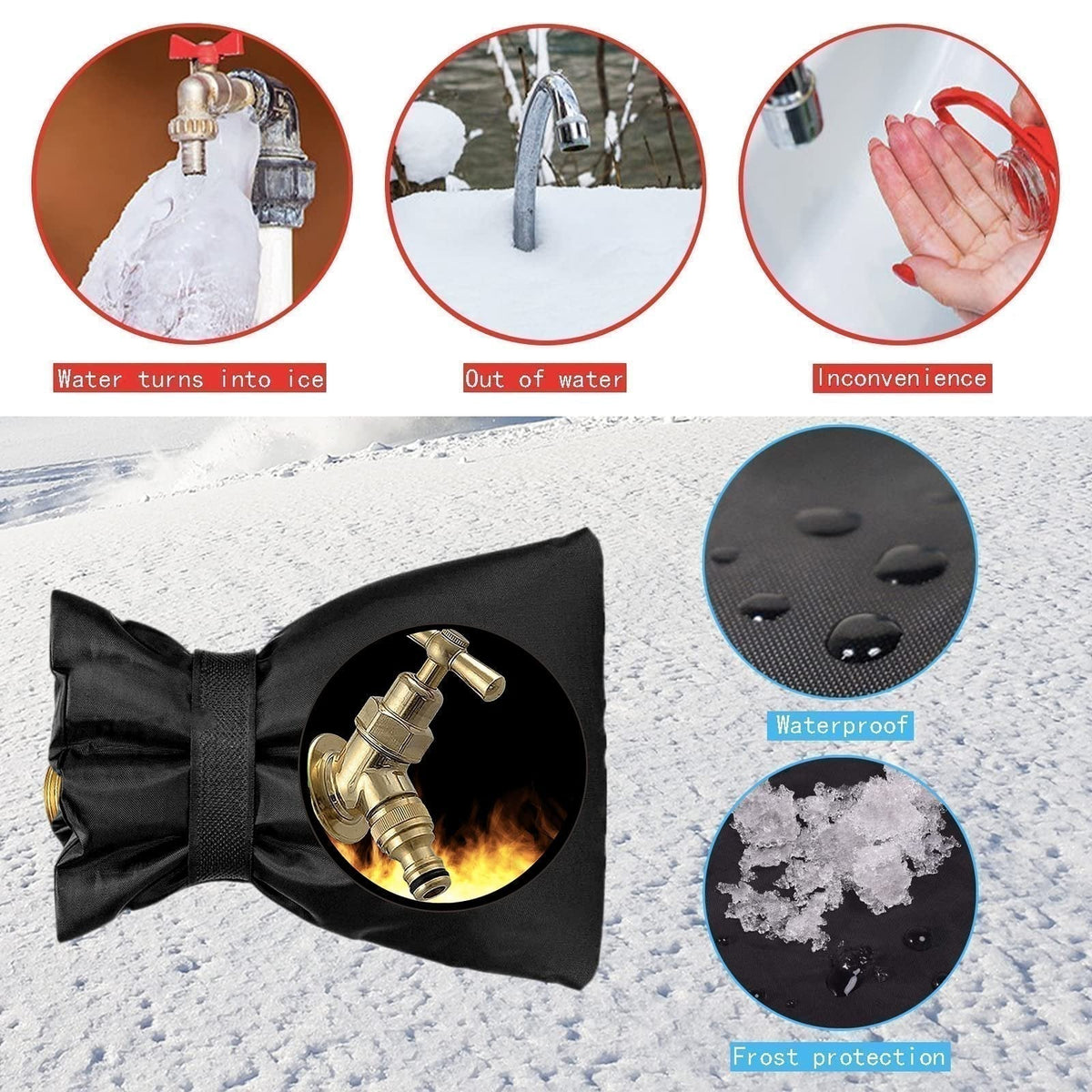 ❄️ 🎁Kaufen Sie 1, erhalten Sie 1 gratis!⚡ Über 50.000 Stück verkauft! ✨ Schutzhüllen für Außenwasserhähne, die vor Winterfrost schützen ❄️