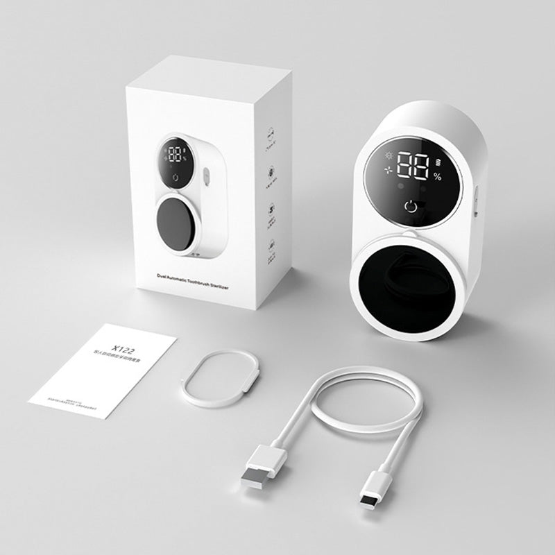 🎉 Neujahrsgeschenk – 50% RABATT!🪥Automatischer Zahnbürsten-Sterilisator (UV + Trocknung): Intelligente Erkennung & Doppelfach – Hygienisch & Platzsparend!