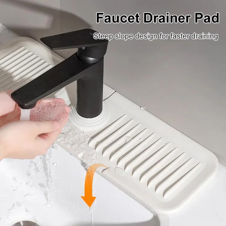 Abtropfschale mit Spritzschutz für den Wasserhahn – Tolles Geschenk