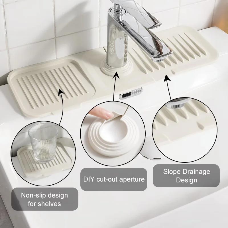 Abtropfschale mit Spritzschutz für den Wasserhahn – Tolles Geschenk