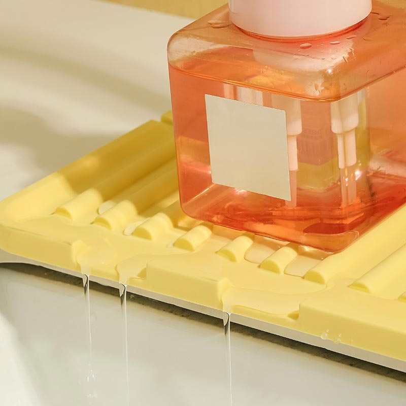 Abtropfschale mit Spritzschutz für den Wasserhahn – Tolles Geschenk
