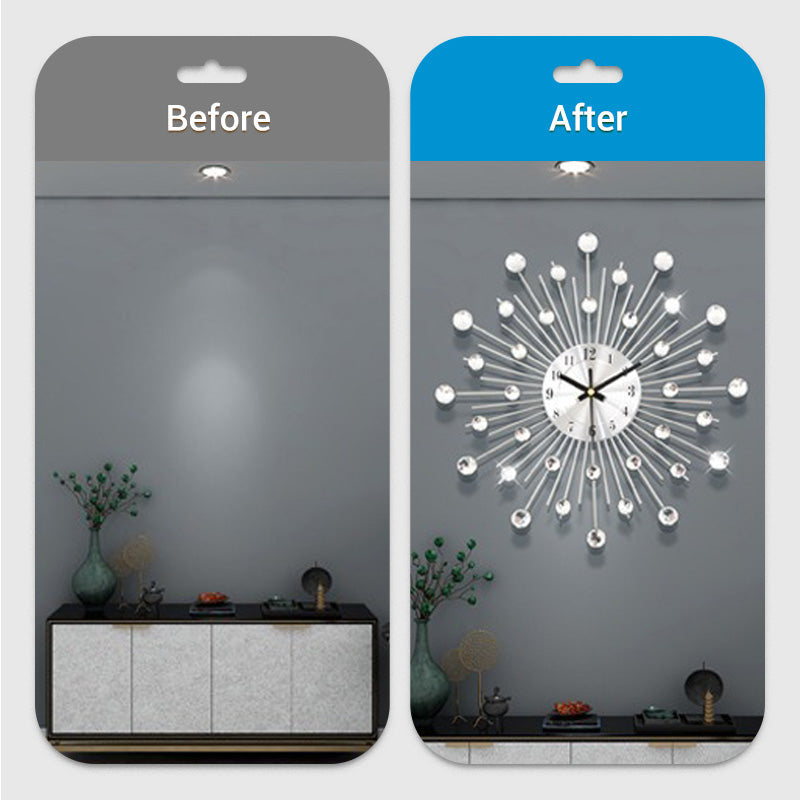 ✨🕰️ 50 % Rabatt ⚡ Kreative Strass-Wanduhr – leiser, minimalistischer Luxus für Wohnzimmer, Esszimmer und Eingangsbereich! 💎🏡
