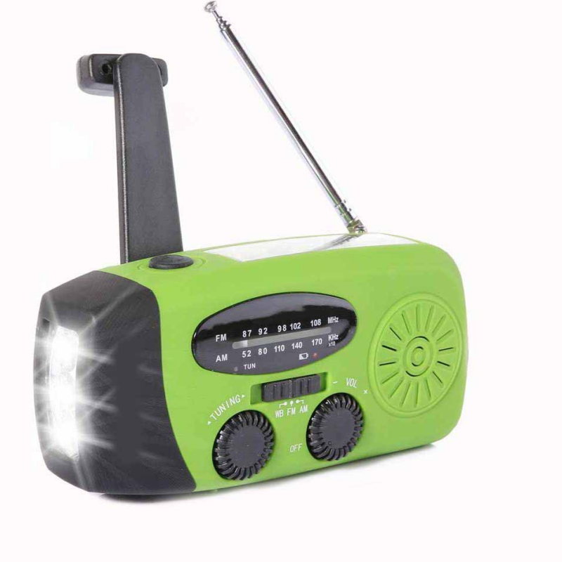 Multifunktionales tragbares Notfallradio mit Solarbetrieb