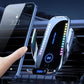 Kabelloses Autoladegerät mit Lüftungsschlitzhalterung für Handys, Halterung für Armaturenbrett mit Ambientebeleuchtung, kompatibel mit iPhones und Android-Handys, Autozubehör.