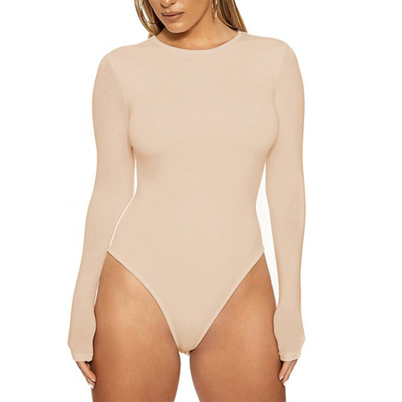 Creamy Fabrics – Bodysuit Sculpting Shapewear Langarm mit String