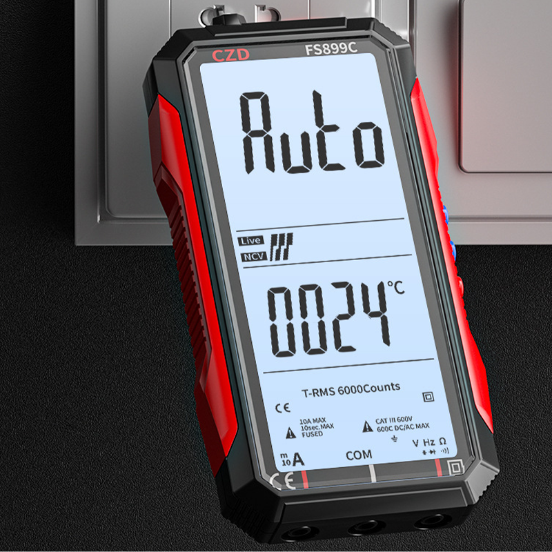 ⏰ Jetzt nur 50 % Rabatt! ⏰ USB-wiederaufladbares Digitalmultimeter – Echter Effektivwert, automatische Bereichswahl und hintergrundbeleuchtetes LCD-Display, CAT III 1000 V 🛡️