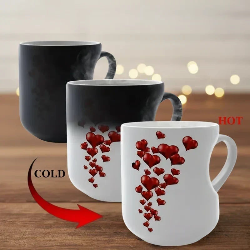 💝50% RABATT! ✨Farbwechselnde Keramiktasse mit Herzhenkel, Valentinstag