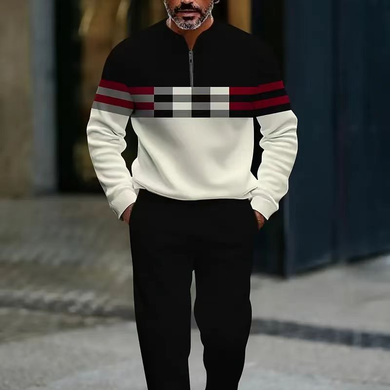 👕 50% RABATT! 🔥 Herren-Set mit Grafikprint – Pullover & Hose – Lässiger Streetstyle, Bequemer Stoff & Perfektes Match 👖