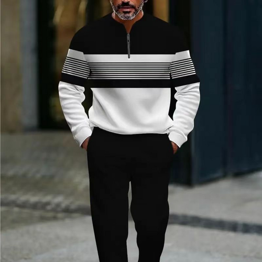 👕 50% RABATT! 🔥 Herren-Set mit Grafikprint – Pullover & Hose – Lässiger Streetstyle, Bequemer Stoff & Perfektes Match 👖