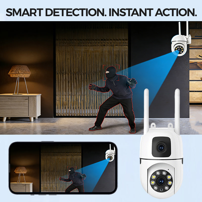 360° Pan-Tilt 4K Dual Lens Security Camera