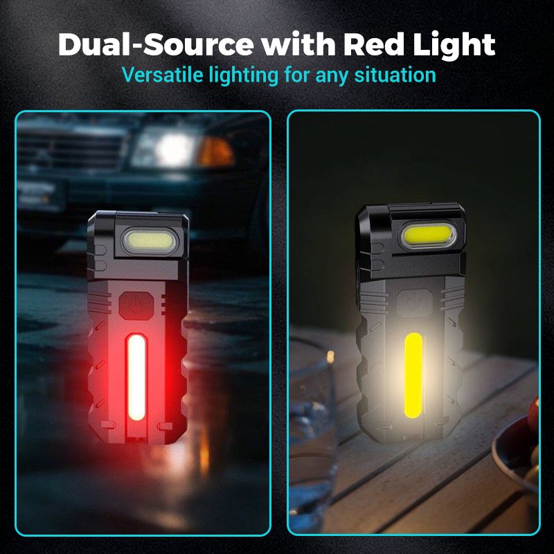 💎 50 % RABATT! 💎 180° drehbare LED-Arbeitsleuchte – Zweistrahler, Magnetfuß und USB-C-Ladeanschluss