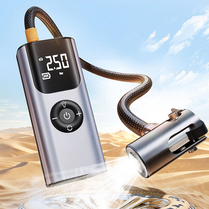 Multifunktionales tragbares Luftpumpen-Set für Autos