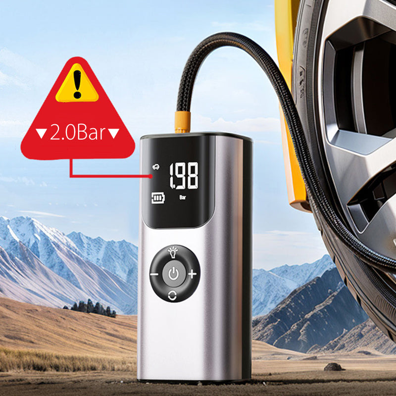 Multifunktionales tragbares Luftpumpen-Set für Autos
