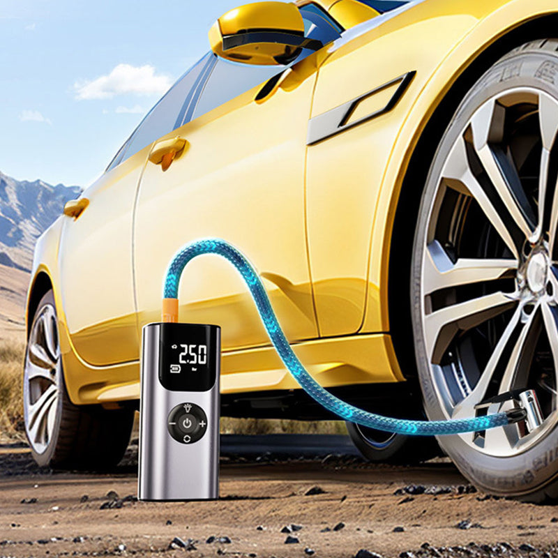 Multifunktionales tragbares Luftpumpen-Set für Autos