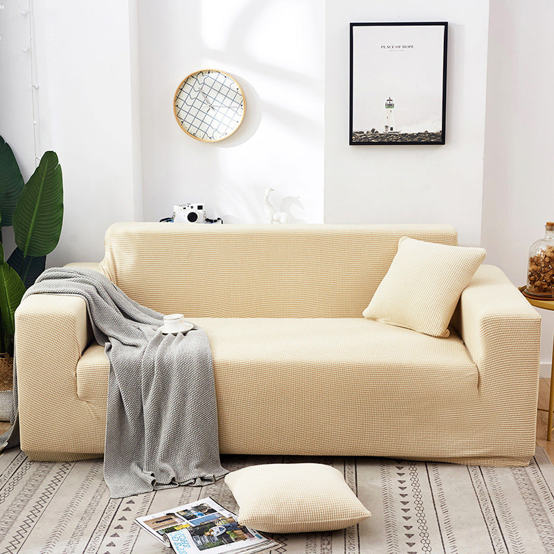 🛋️ Stretch-Sofa-Bezug mit Jacquard-Muster – Rundum-Passform für Couch & Sessel – Elastischer Möbel-Schoner in Übergröße – Waschbarer Polsterbezug