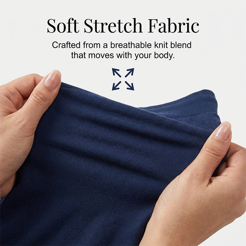🔥Solange der Vorrat reicht 40 % Rabatt!🎉Damen 3/4 Jogginghose – Strickstoff, Hoher Bund mit Kordelzug, Mit Taschen
