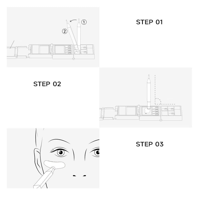 3-in-1-Set: Eyeliner und Applikator für die unteren Wimpern