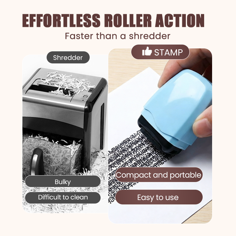 ❄️Sommerfrische 40 % Rabatt!📦Privacy-Rollenstempel – Nachfüllbarer Datenschutzroller für Adressen, Paketlabels, Rechnungen & Postsendungen