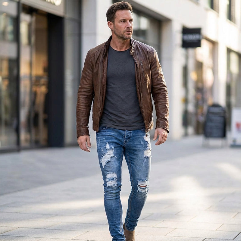 Stylische Skinny-Jeans mit Rissen für Herren