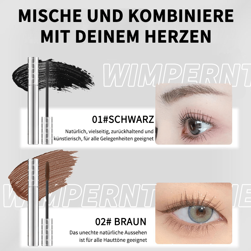 💥LETZTER TAG: 1 KAUFEN, 1 GRATIS BEKOMMEN👁️Tubing-Wimperntusche Schwarz & Braun Duo für Wimpern-Make-up