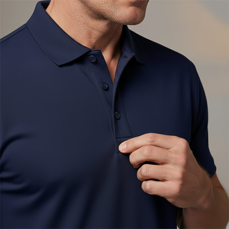 🔥 Nur in begrenzter Stückzahl, zeitlich begrenzt: 57 % Rabatt! 🎉 Schnell trocknendes Kurzarm-T-Shirt mit Reverskragen für Herren 💫