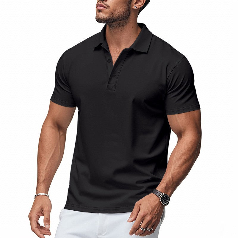 🔥 Nur in begrenzter Stückzahl, zeitlich begrenzt: 57 % Rabatt! 🎉 Schnell trocknendes Kurzarm-T-Shirt mit Reverskragen für Herren 💫