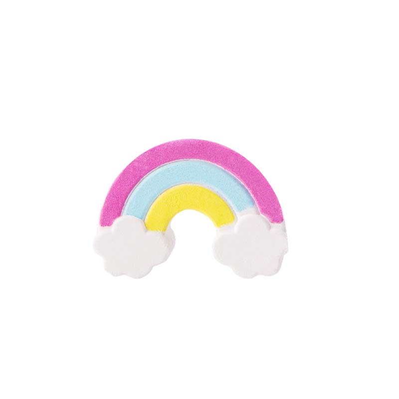 Bunte Badebombe in lustiger Form