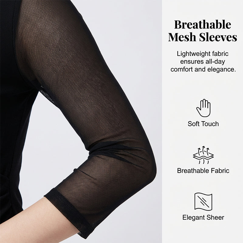 Elegantes, verziertes Wickeloberteil mit V-Ausschnitt für Damen
