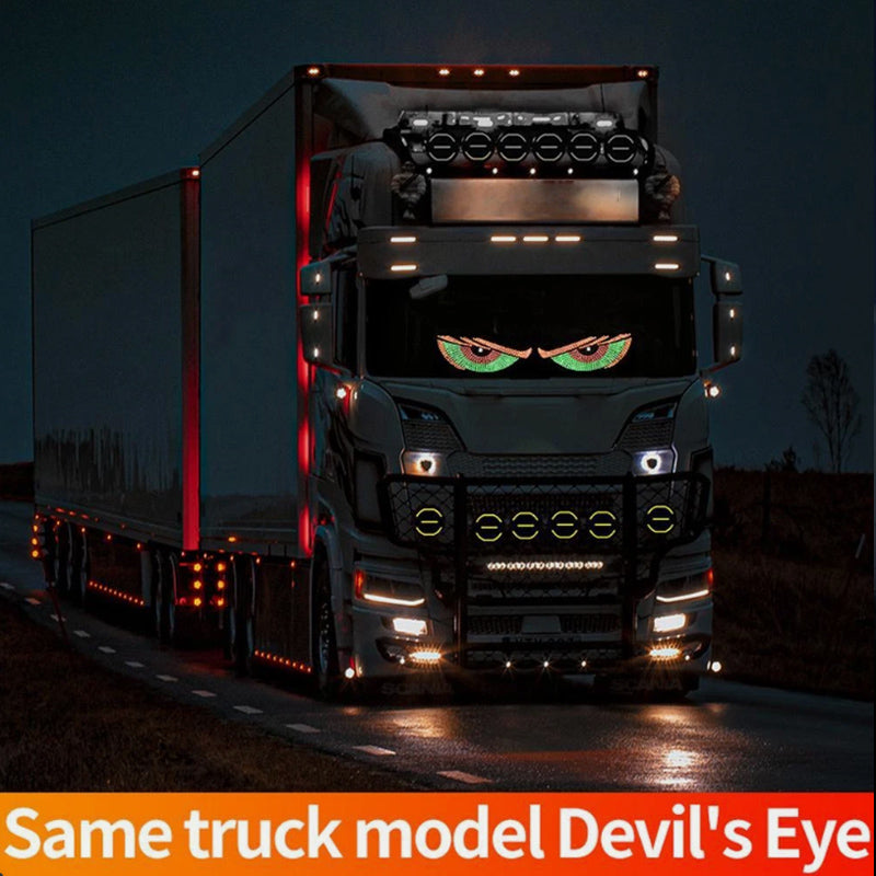 😈 LED Devil Eyes Lichter für LKW-Windschutzscheibe