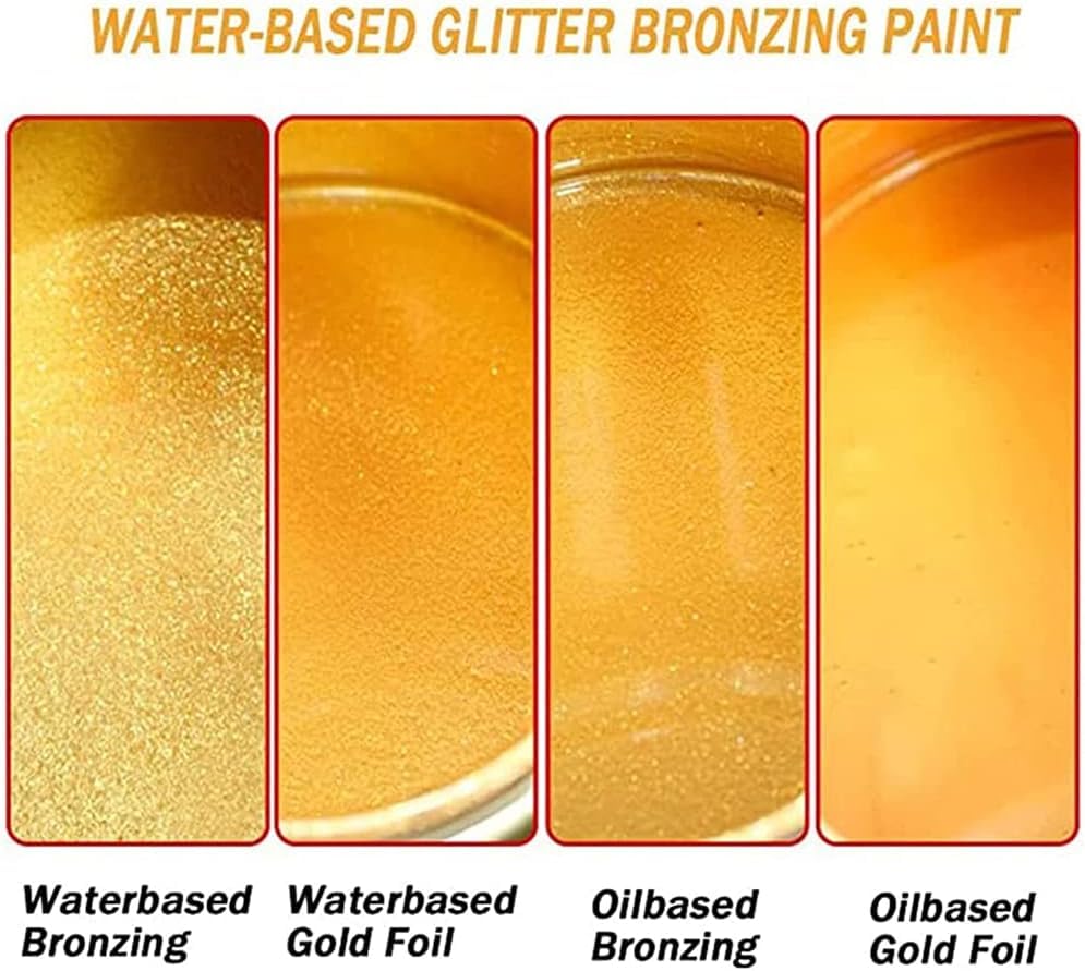 🪙Heißer Verkauf🪙Glitzernde Bronzierungsfarbe auf Wasserbasis (Pinsel gratis)
